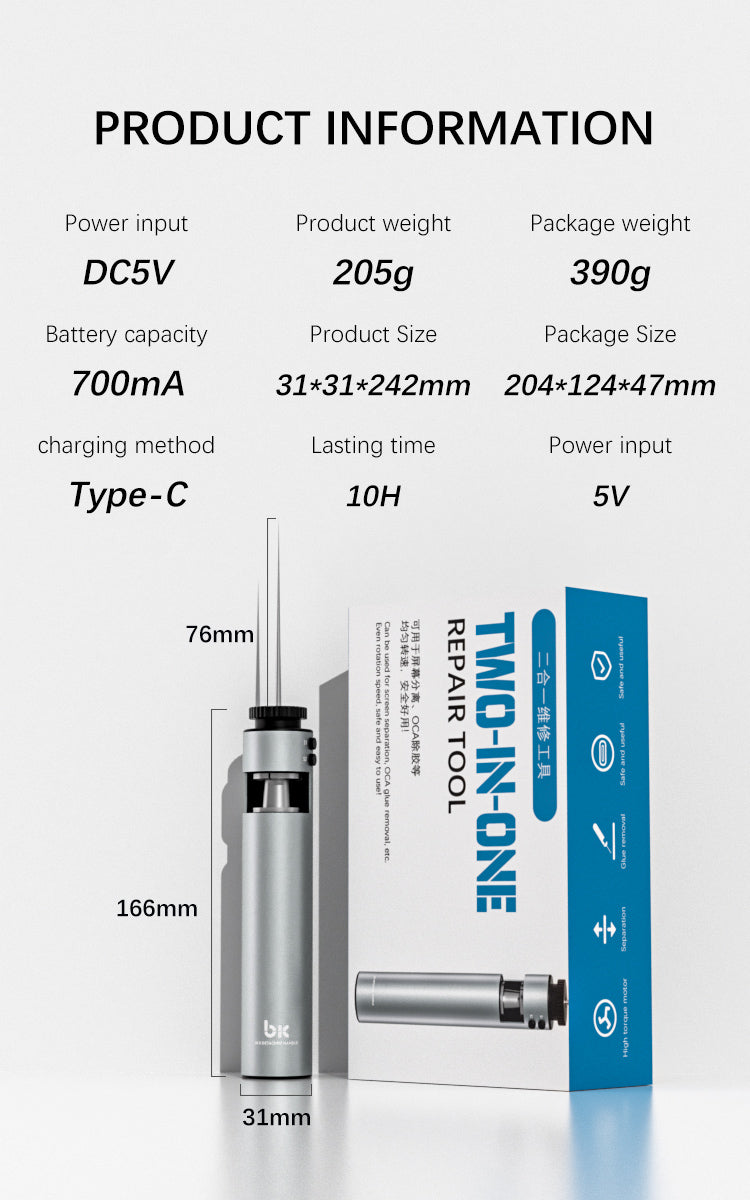 TBK 002 2-in-1 Electric Glue Remover & Screen Separation Wire Handle Tool