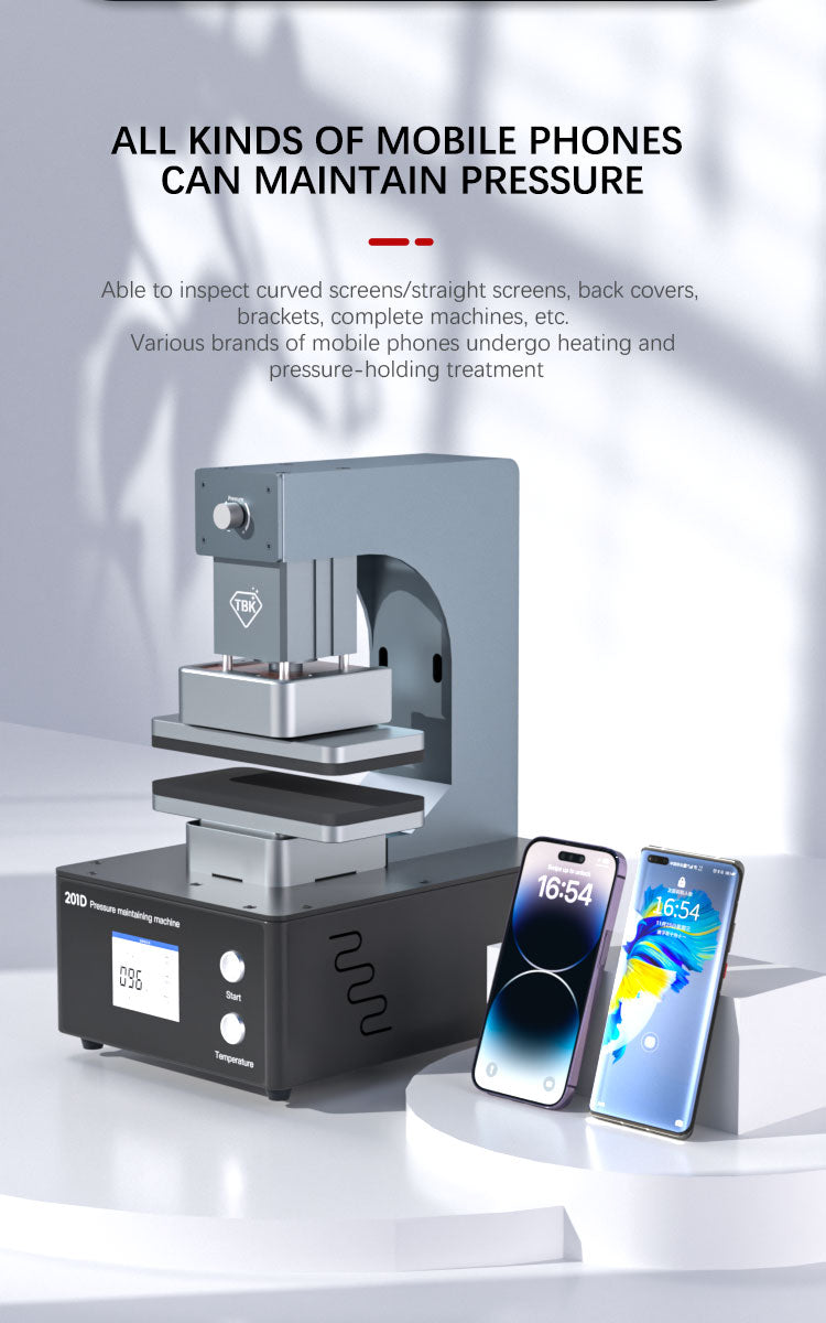 TBK 201D Intelligent Heating & Pressure Bonding Machine | Screen & Back Cover Frame Laminator