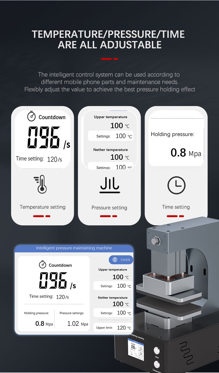 TBK 201D Intelligent Heating & Pressure Bonding Machine | Screen & Back Cover Frame Laminator