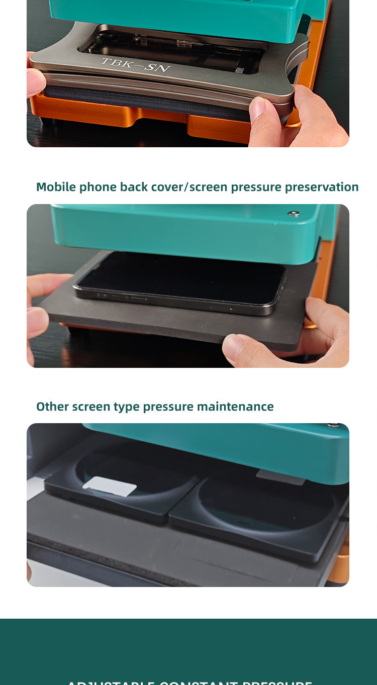 TBK 201P Universal Heating Press Machine for Flat, Curved & Foldable Screens (Built-in Air Pump)