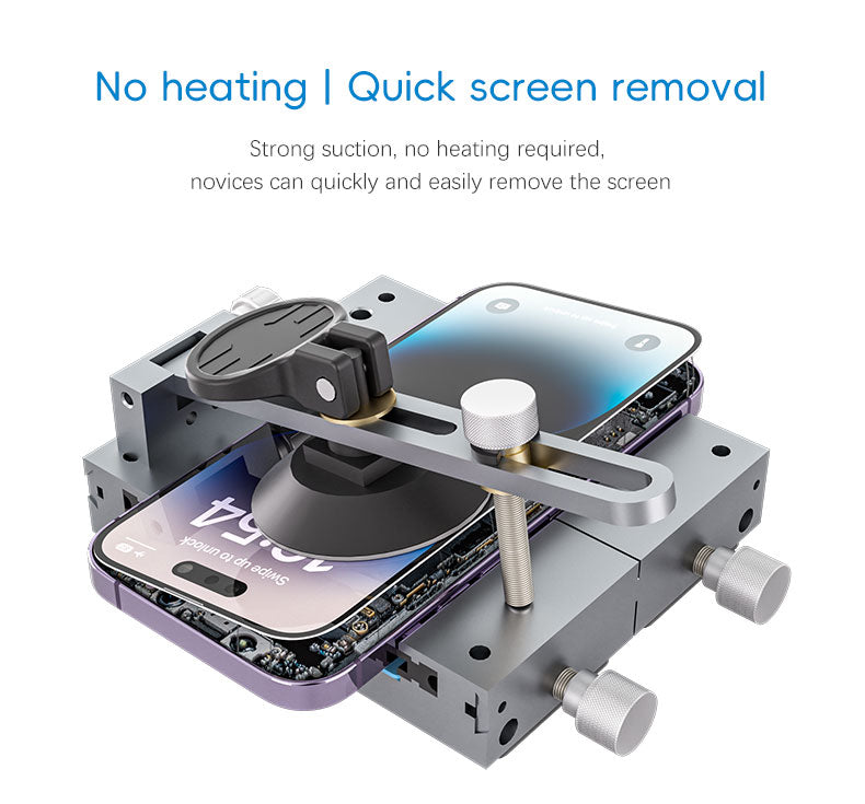 TBK 202A 3-in-1 Phone Repair Tool: Screen Removal Clamp, Holder & Pressure Fixture