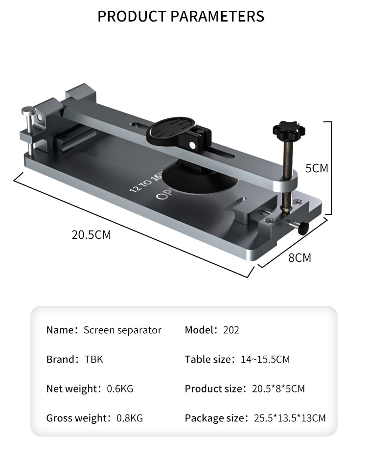 TBK-202 Universal Heat-Free LCD Screen Separator & Opening Fixture for Smartphone Repair