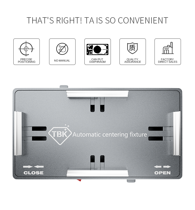 TBK 203R Automatic Alignment Jig for Laser Machines | Universal Mobile Phone Centering Fixture & Repair Clamp