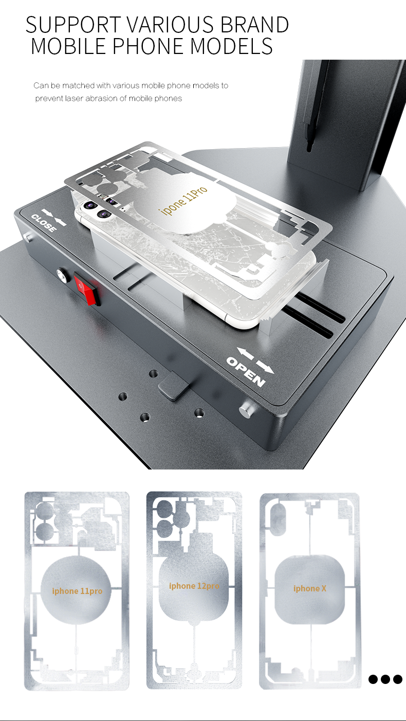TBK 203R Automatic Alignment Jig for Laser Machines | Universal Mobile Phone Centering Fixture & Repair Clamp