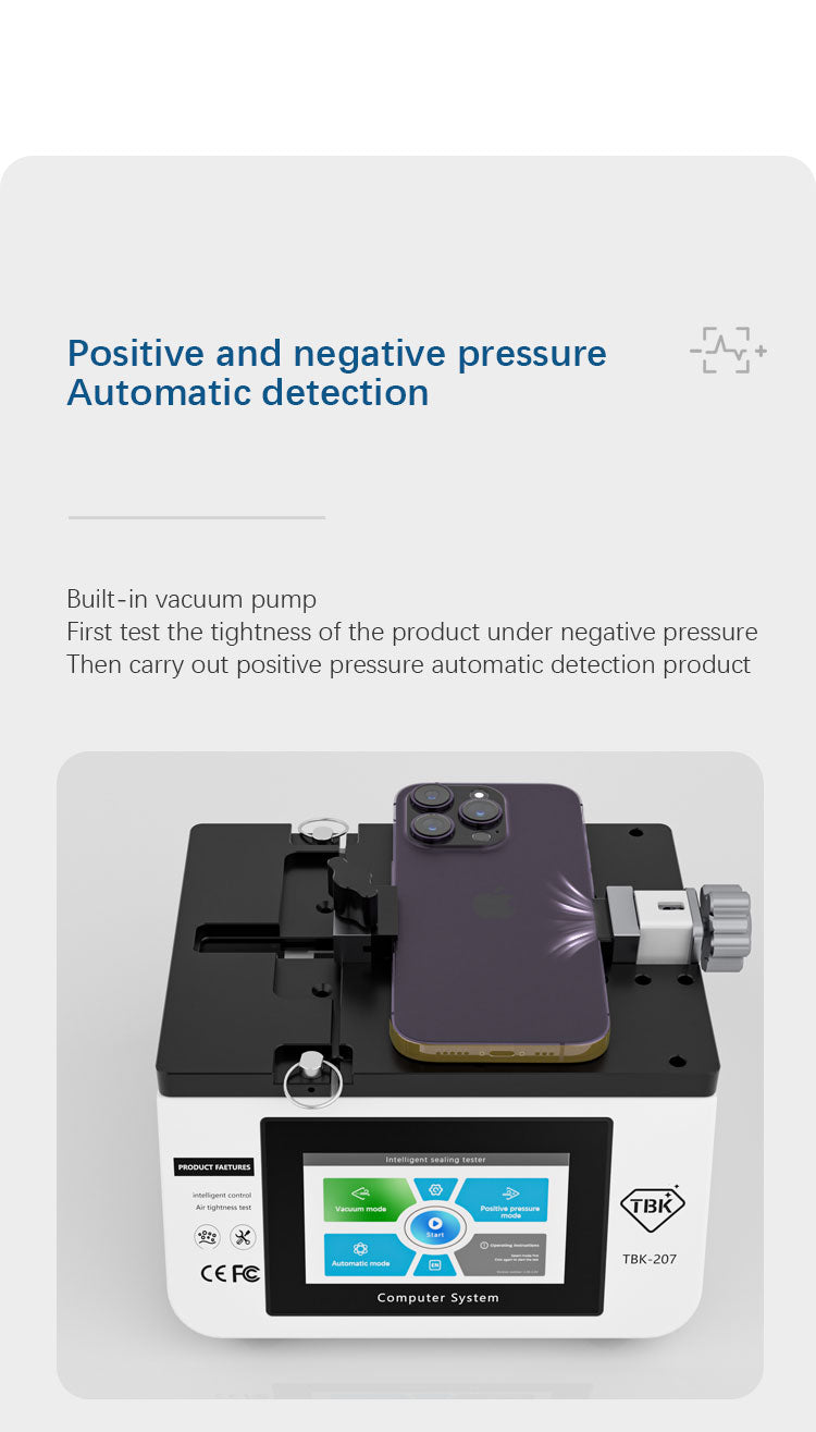 TBK 207 Air Tightness Tester for Mobile Phone Water Resistance & IP68 Seal Verification