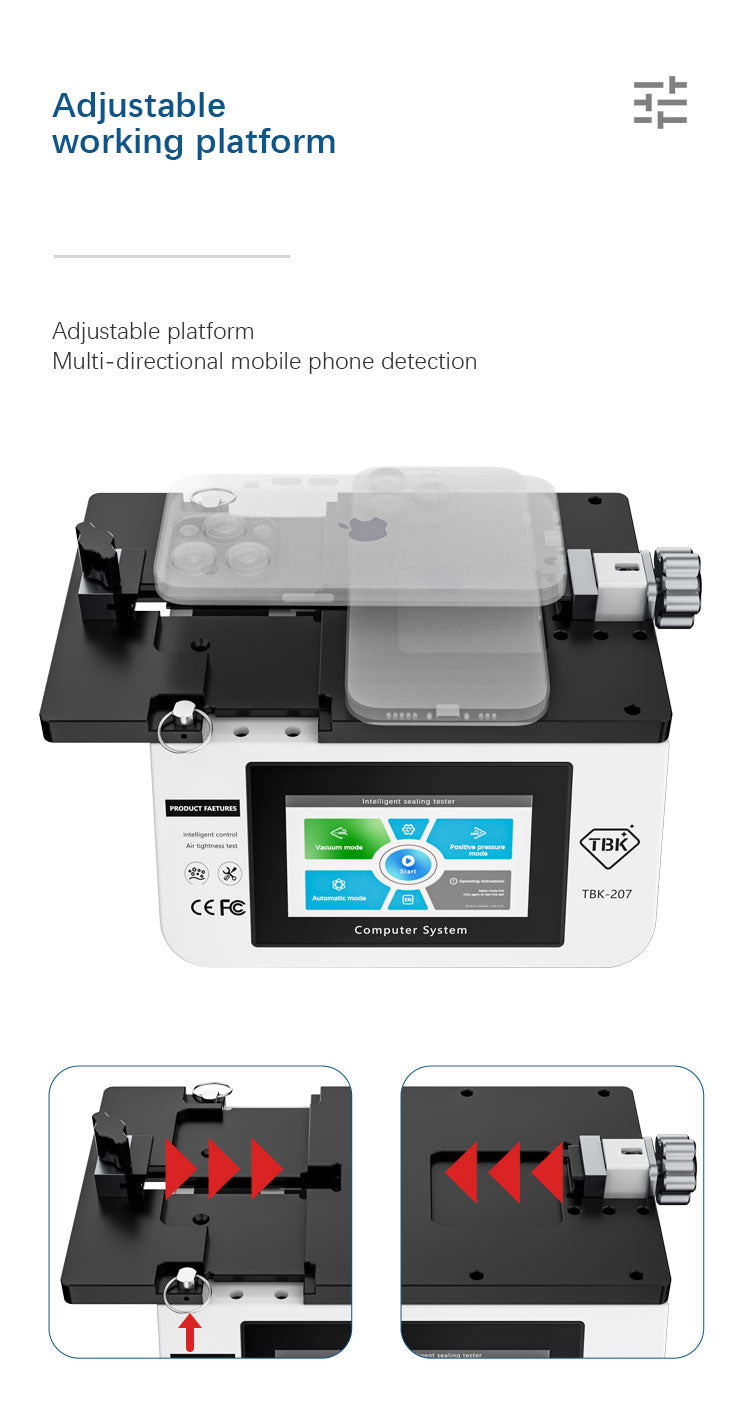 TBK 207 Air Tightness Tester for Mobile Phone Water Resistance & IP68 Seal Verification