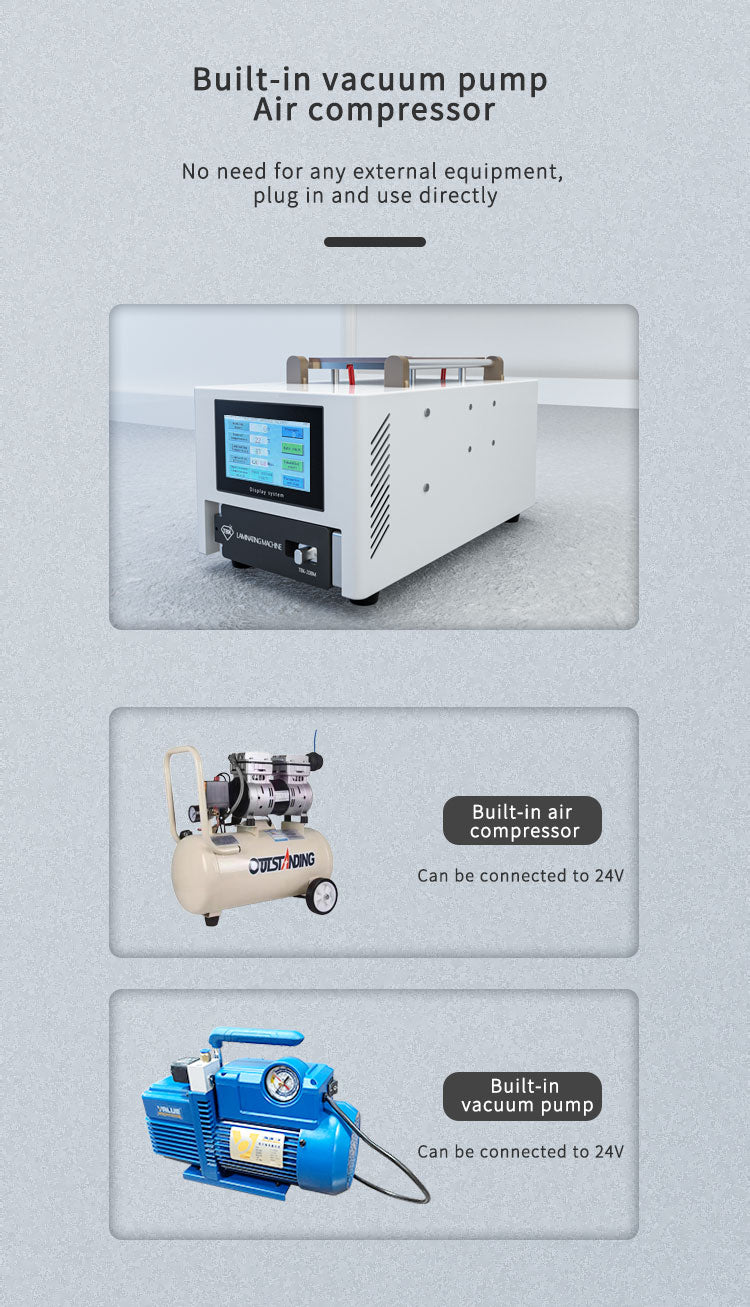 TBK-208M | Intelligent 3-in-1 OCA Laminating Machine with Separator & Bubble Remover