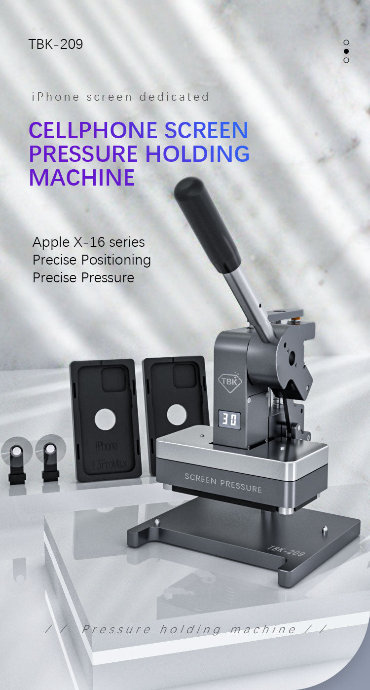 TBK 209 iPhone Screen Pressure Holding Machine | Precision Alignment & Waterproof Adhesive Seal Tool
