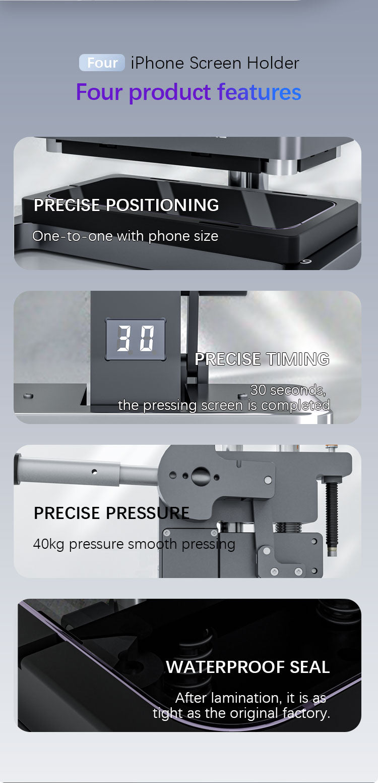 TBK 209 iPhone Screen Pressure Holding Machine | Precision Alignment & Waterproof Adhesive Seal Tool