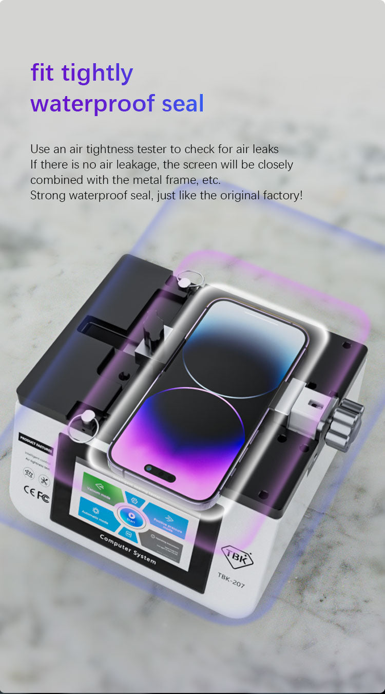 TBK 209 iPhone Screen Pressure Holding Machine | Precision Alignment & Waterproof Adhesive Seal Tool