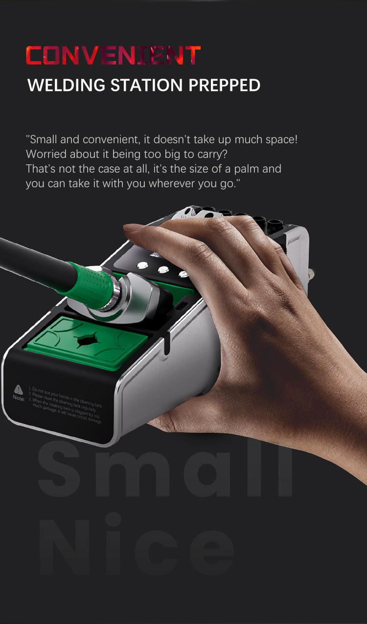 TBK 211 Cordless Portable Soldering Station with Electric Tip Cleaner (Battery Powered)