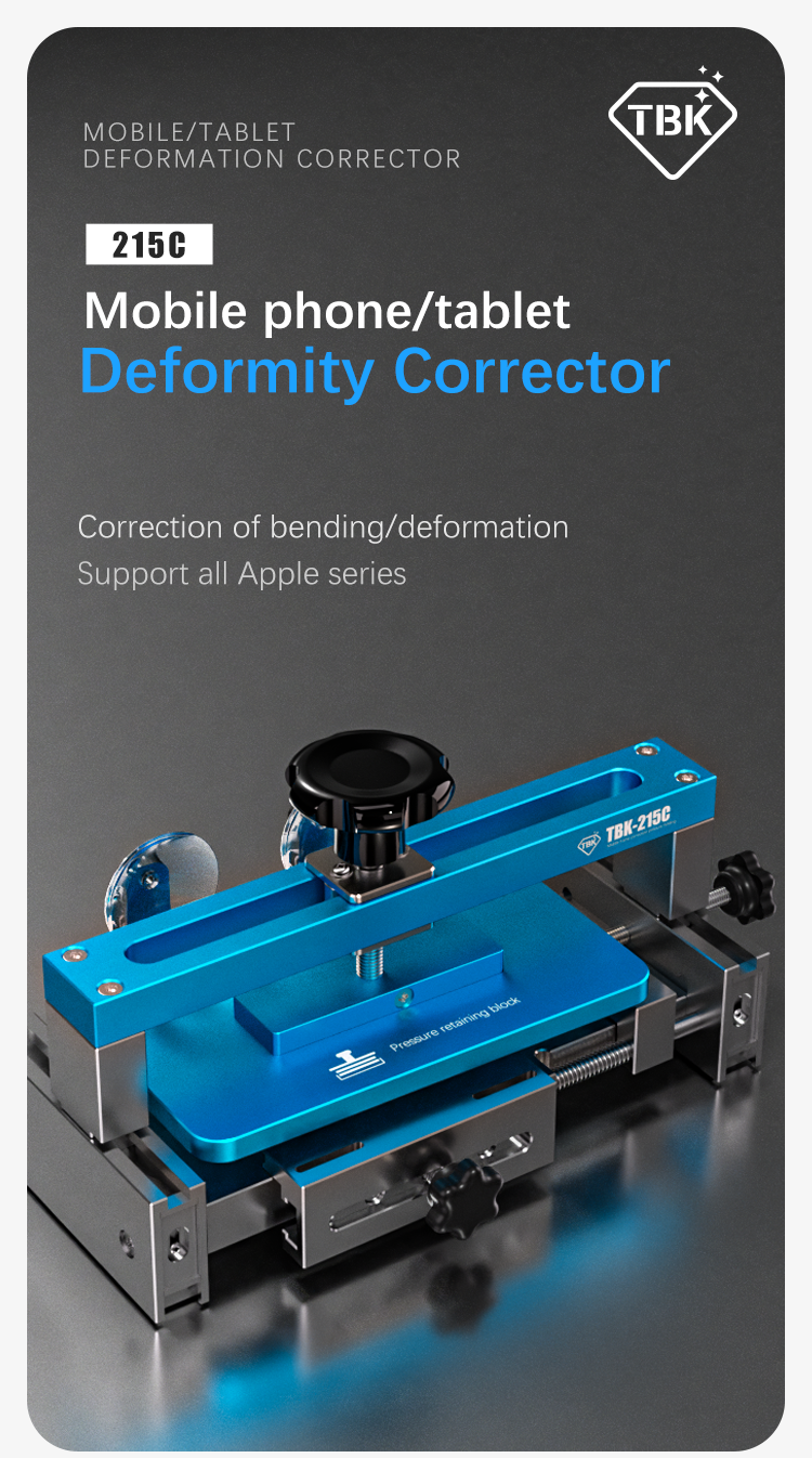TBK 215C 3-in-1 Frame Straightening, Screen Press & Repair Fixture for Mobile Phone & Tablet