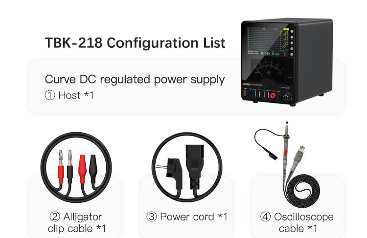 TBK 218 Adjustable DC Bench Power Supply 0-30V 0-10A | Digital Waveform & Analog Meter