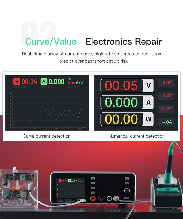 TBK 219 4-in-1 Integrated Soldering Station & DC Power Supply with Short Circuit Detector