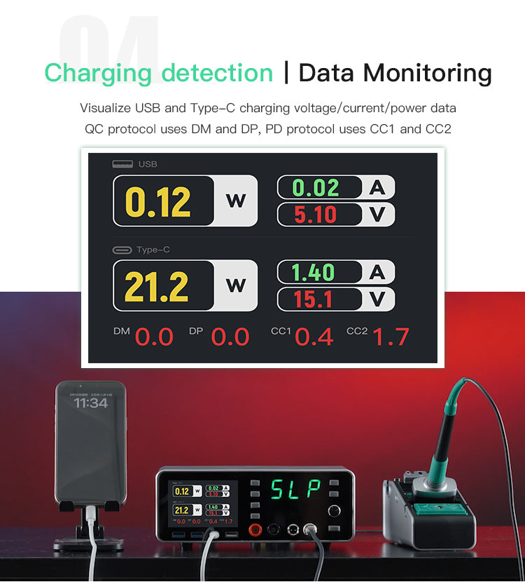 TBK 219 4-in-1 Integrated Soldering Station & DC Power Supply with Short Circuit Detector