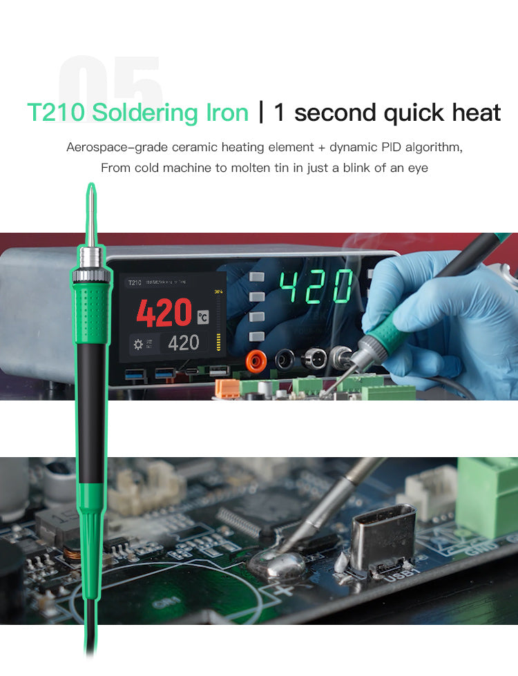 TBK 219 4-in-1 Integrated Soldering Station & DC Power Supply with Short Circuit Detector