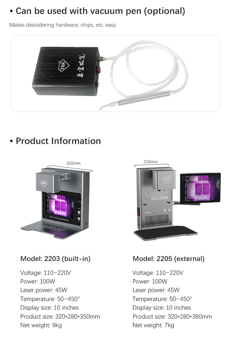 TBK 2203/2205 Laser Soldering Machine | Precision Station for Phone Logic Board, BGA & IC Chip Repair