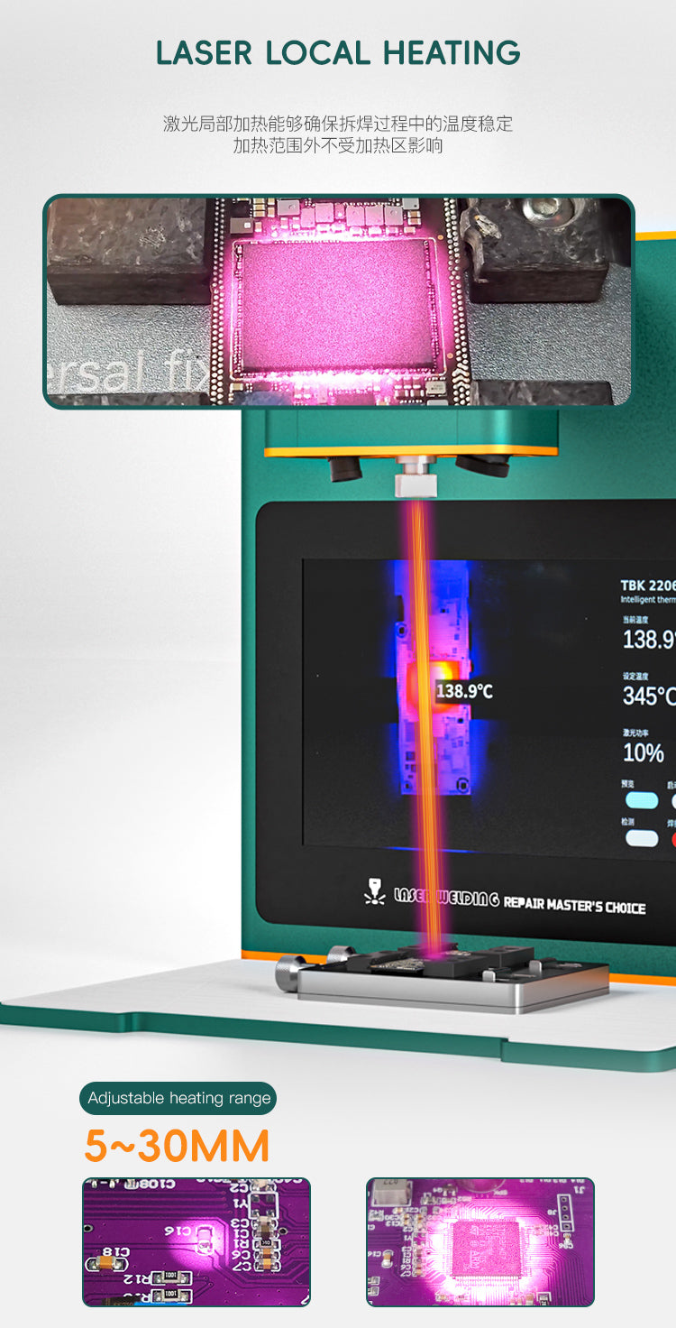 TBK 2206 Laser Soldering Machine with Thermal Imaging & HD Microscope for Motherboard Repair