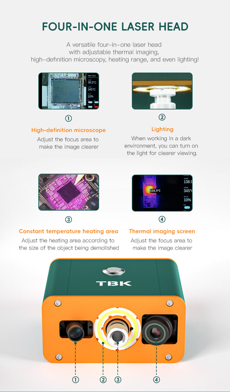 TBK 2206 Laser Soldering Machine with Thermal Imaging & HD Microscope for Motherboard Repair