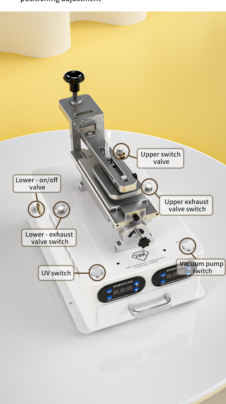 TBK-258S Multifunctional LCD Screen Separator & Frame Remover with Built-in UV Curing