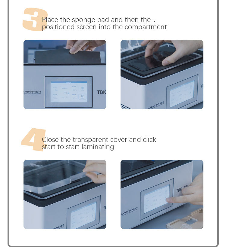 TBK-401 | Intelligent Automatic Vacuum Laminating Machine for 7-Inch Curved & Flat Screens