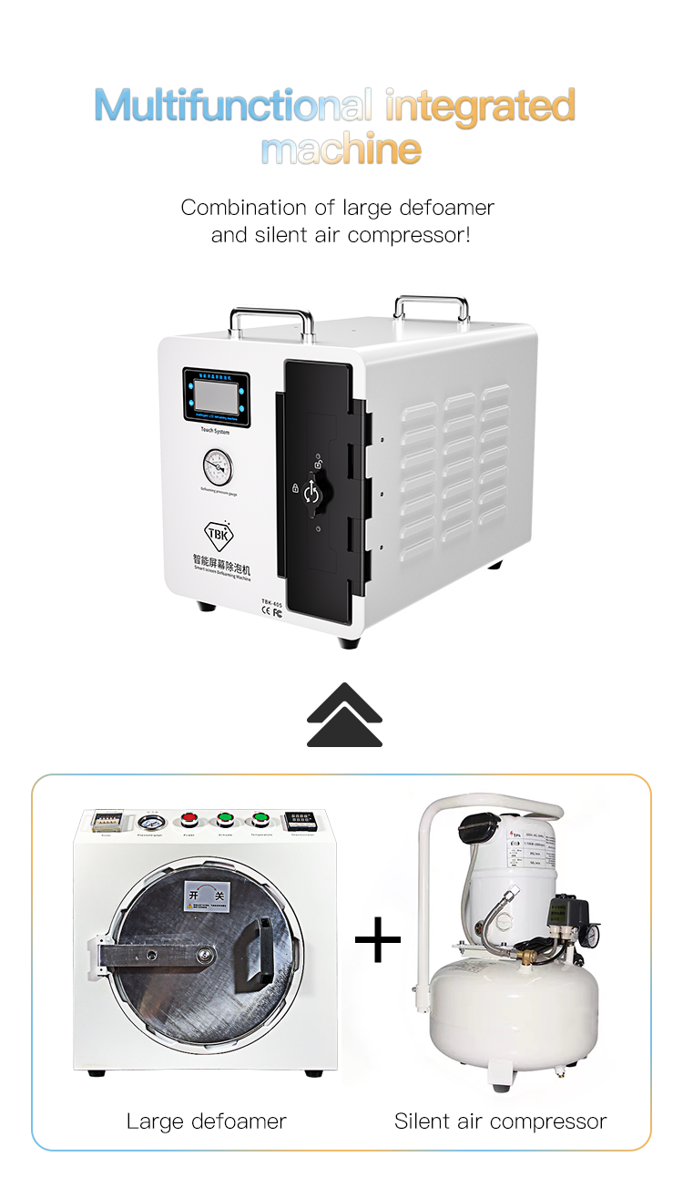TBK-405 | 15-Inch Intelligent Autoclave Bubble Remover with Built-in Air Compressor