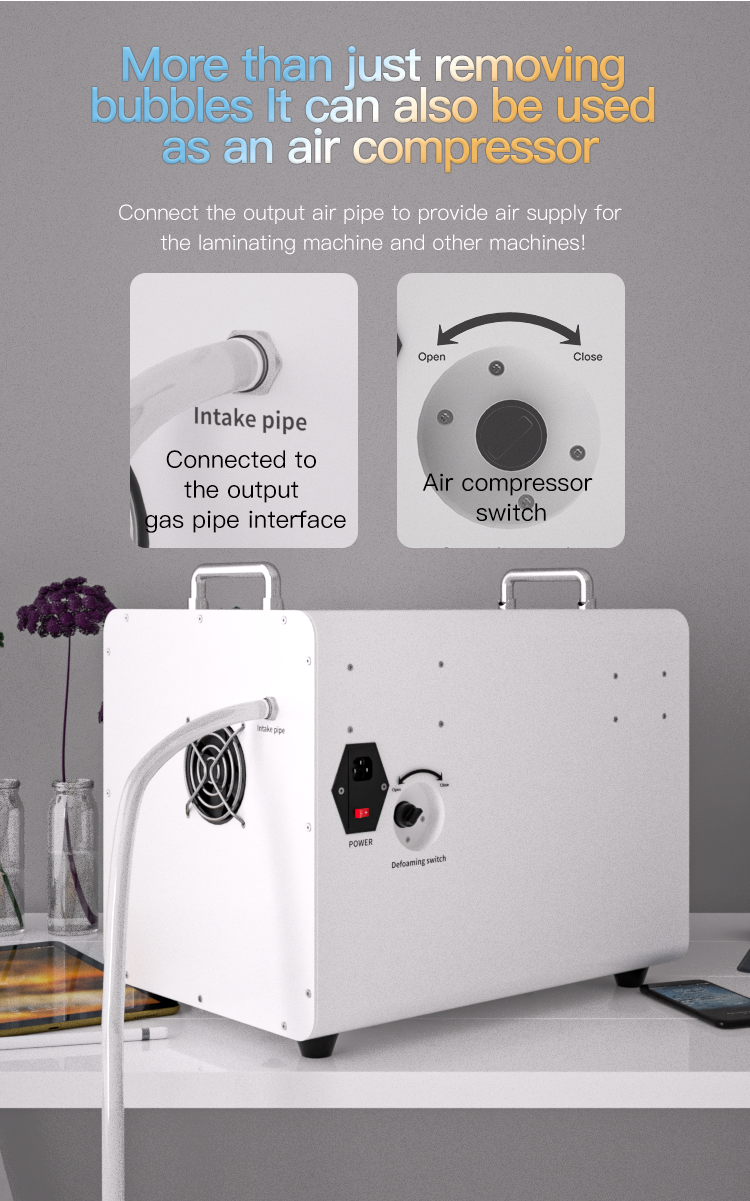 TBK-405 | 15-Inch Intelligent Autoclave Bubble Remover with Built-in Air Compressor