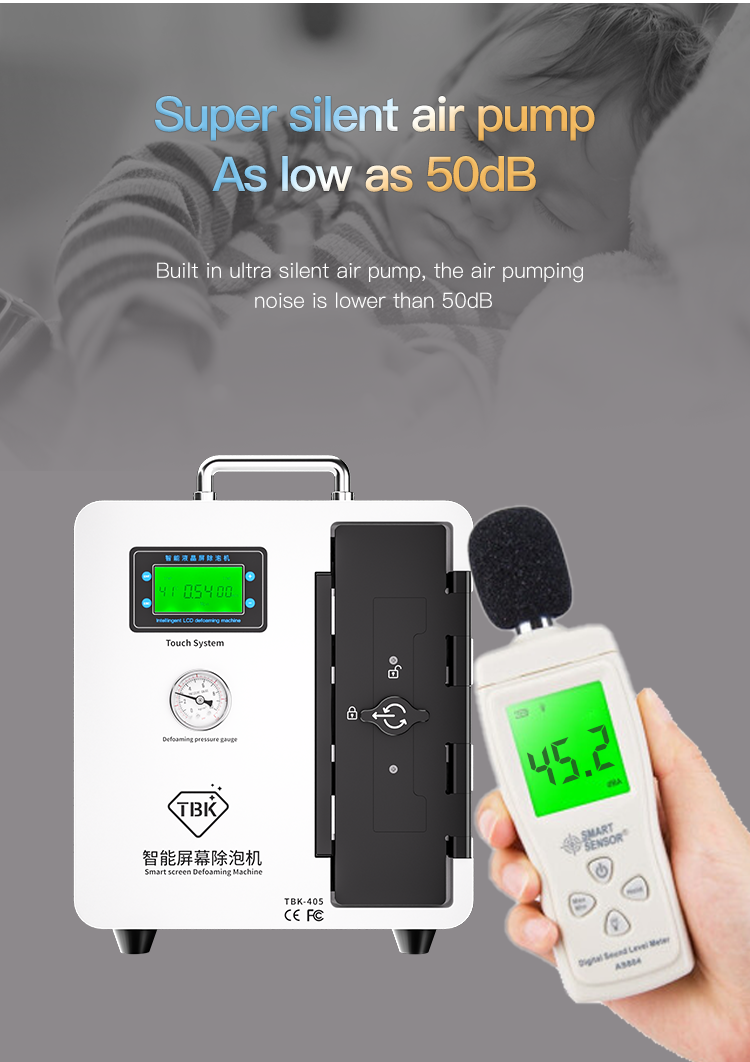TBK-405 | 15-Inch Intelligent Autoclave Bubble Remover with Built-in Air Compressor