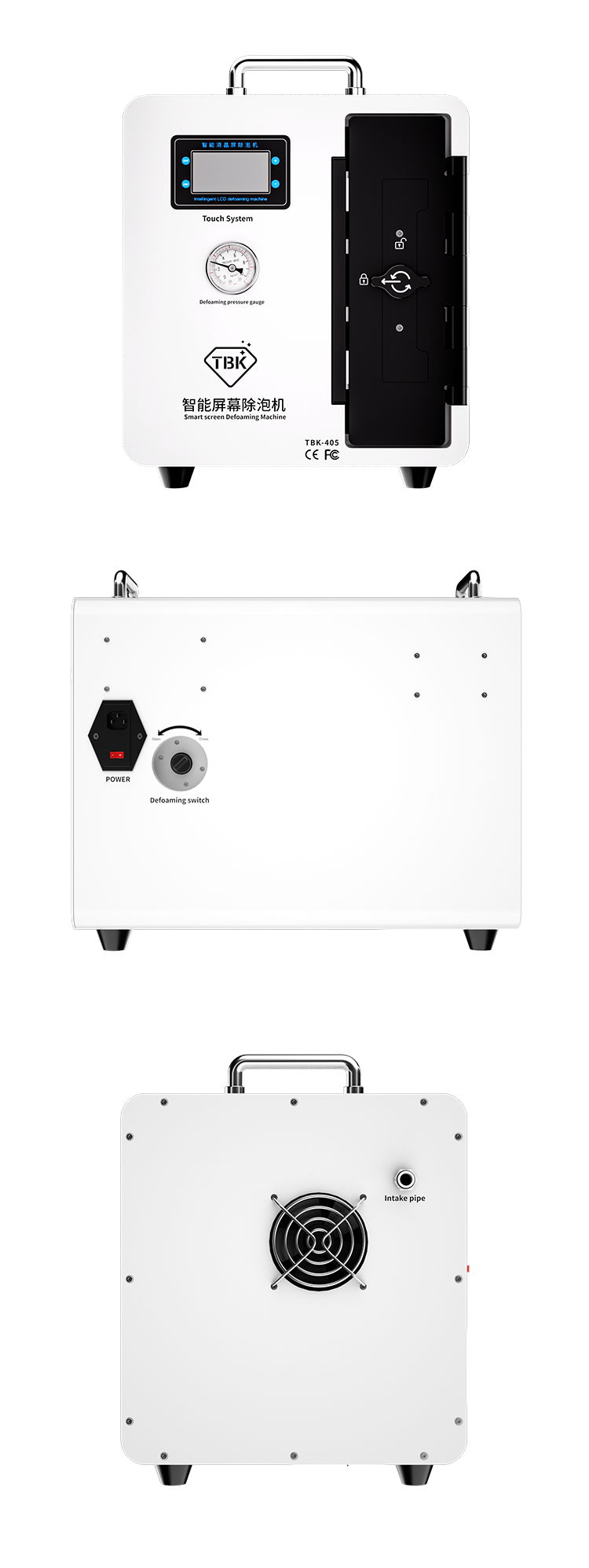 TBK-405 | 15-Inch Intelligent Autoclave Bubble Remover with Built-in Air Compressor