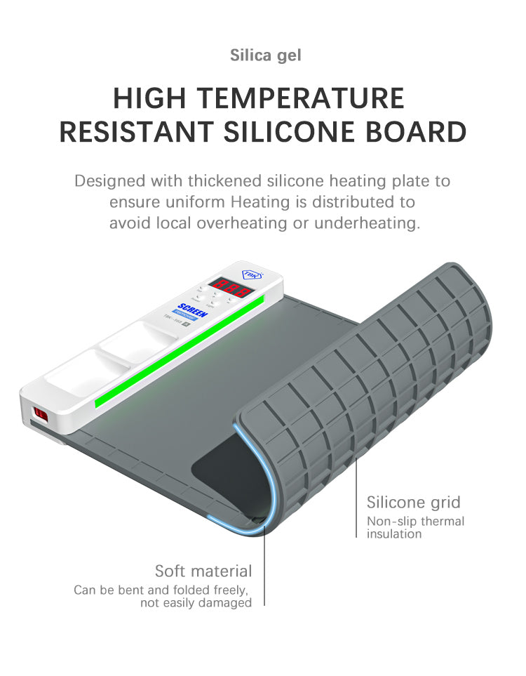 TBK-568A LCD Heating Pad with Dust Display Lamp & 16-Inch Repair Mat