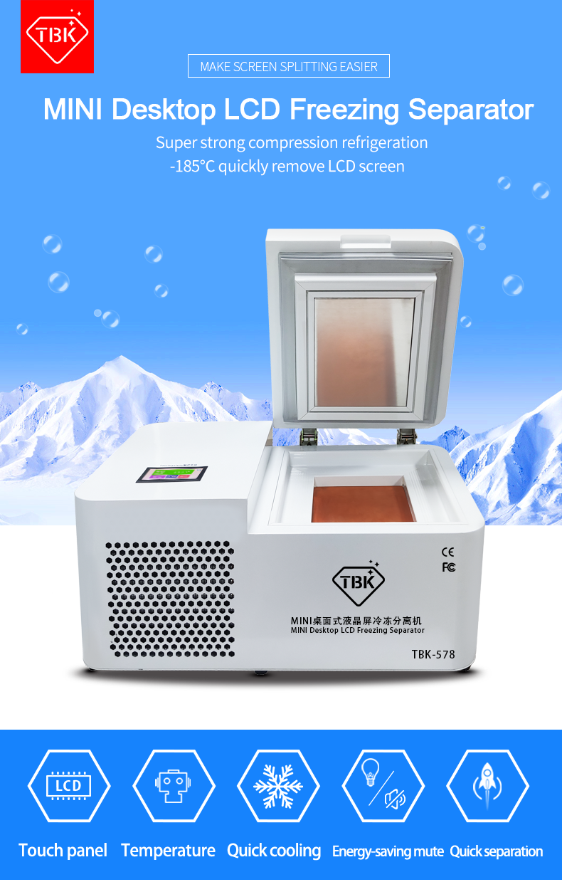 TBK 578 Mini Desktop LCD Freeze Separator Machine -185°C for Mobile & Tablet Repair