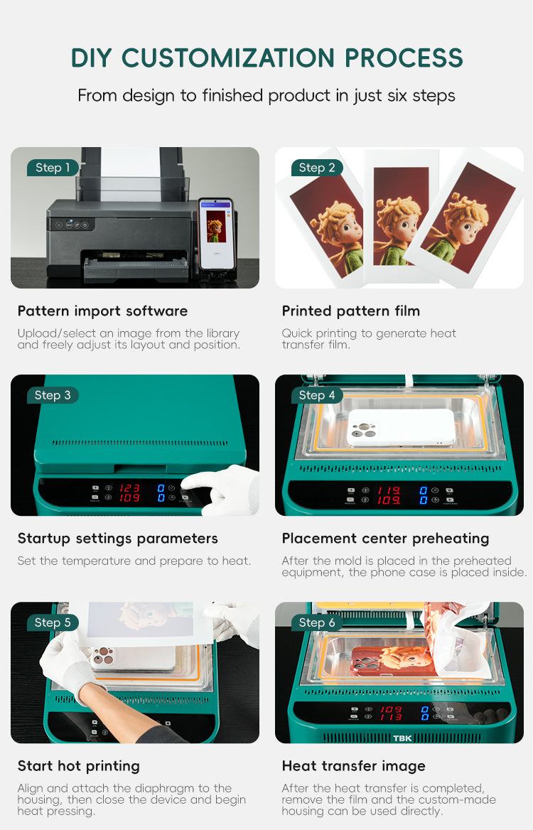 TBK 610 3D Vacuum Phone Case Heat Transfer Machine | Universal Mold System
