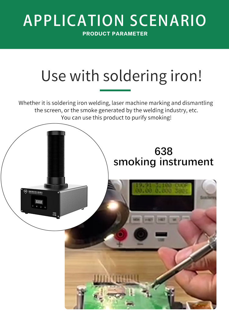 TBK-638 Desktop Solder Fume Extractor | 4-Layer Filtration System | Smoke Absorber for Soldering & Laser Marking