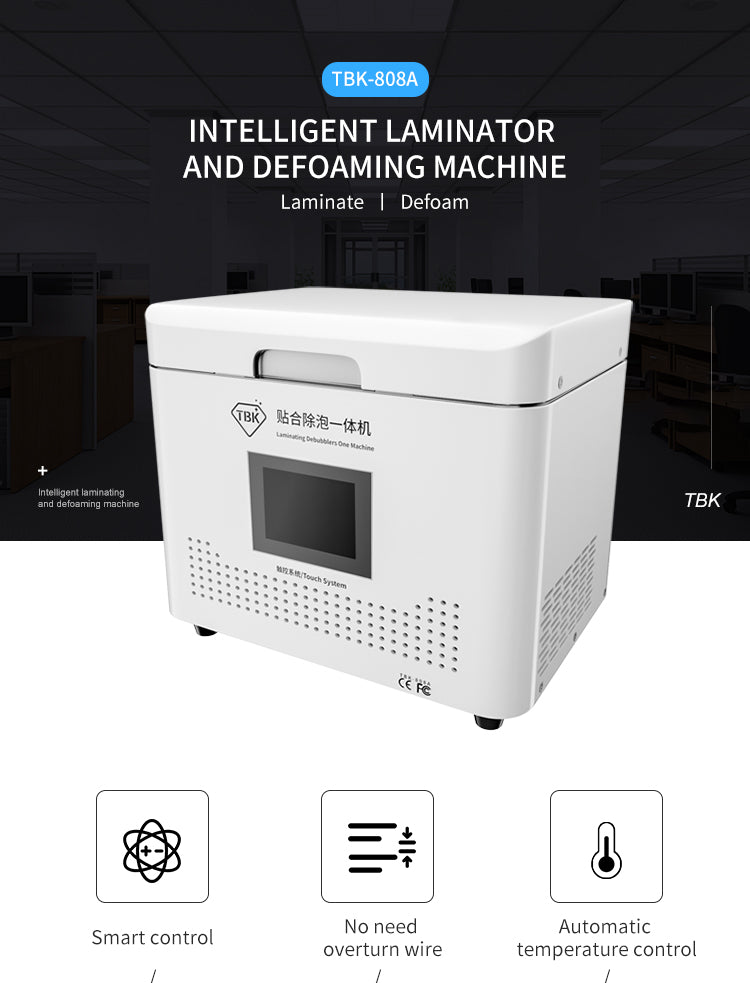 TBK 808A | Integrated Vacuum Laminating Machine & Bubble Remover with Built-in Pump