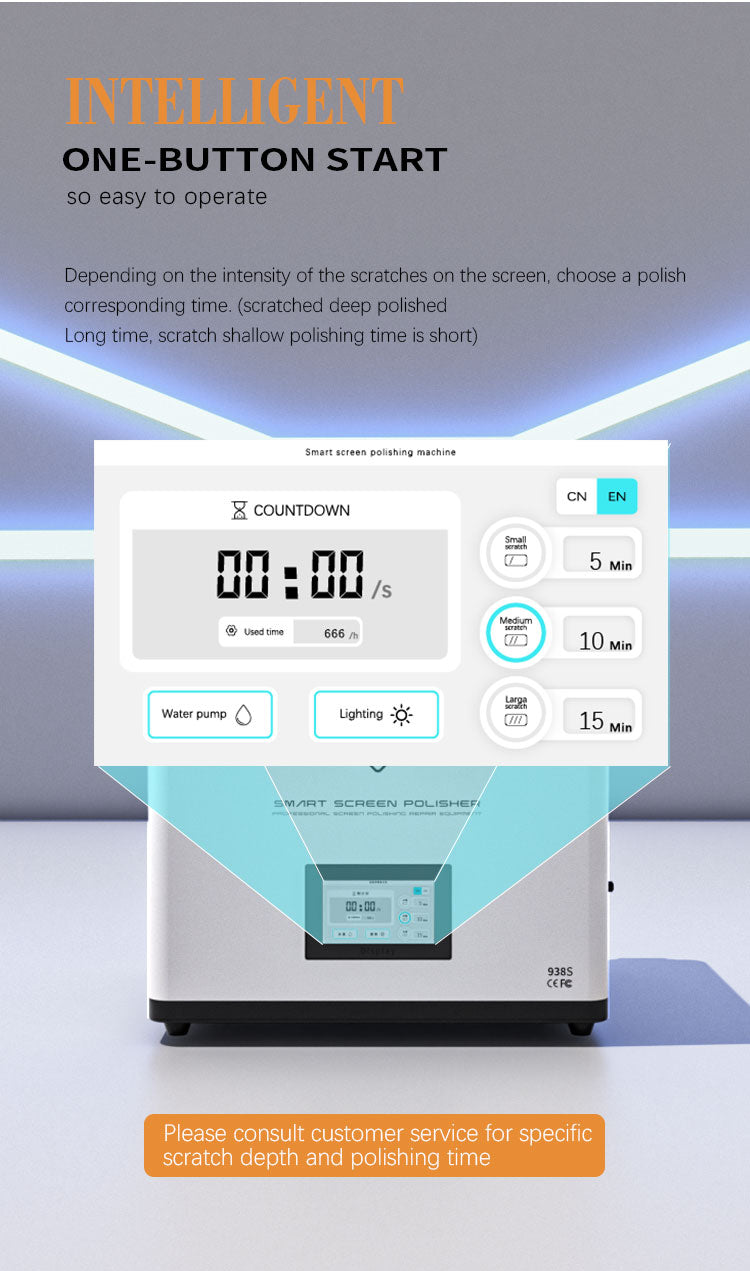 TBK 938S Mini Desktop Screen Polishing Machine | Single-Station Smartphone Scratch Removal System