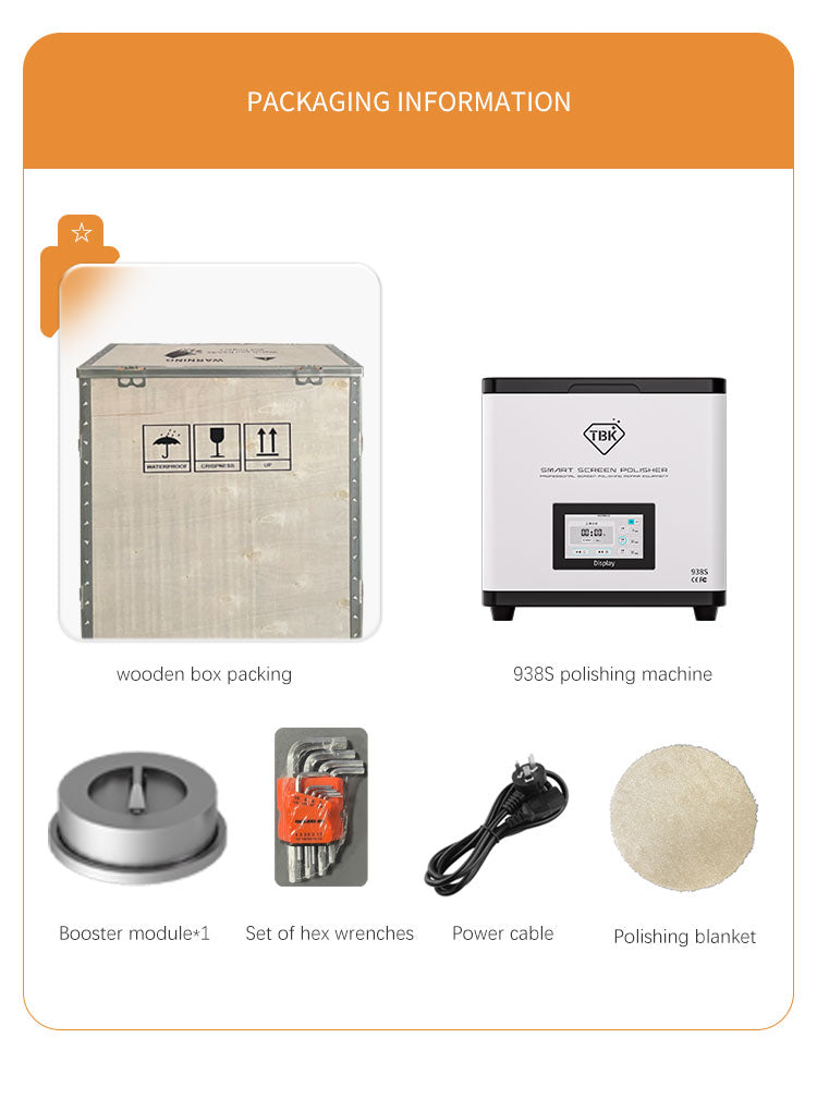 TBK 938S Mini Desktop Screen Polishing Machine | Single-Station Smartphone Scratch Removal System