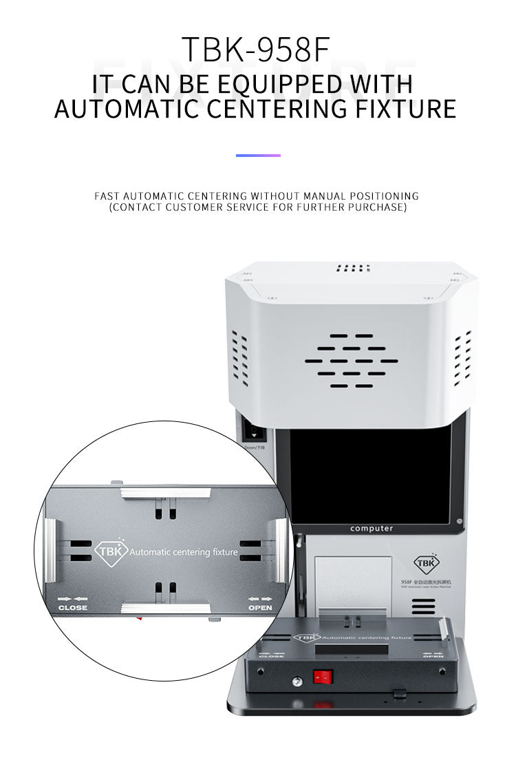 TBK 958F 20W Fiber Laser Separation Machine for iPhone Back Glass Repair & Engraving