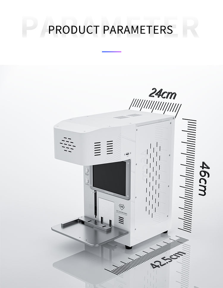 TBK 958F 20W Fiber Laser Separation Machine for iPhone Back Glass Repair & Engraving