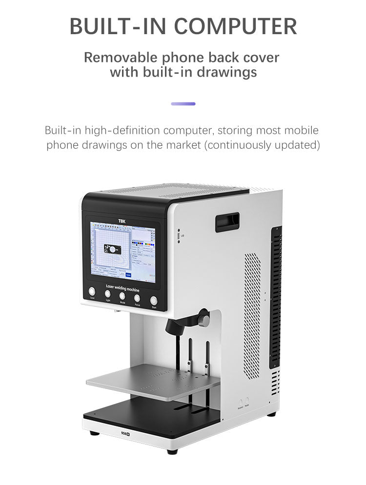 TBK 958H All-in-One MOPA Fiber Laser Machine | Back Glass Removal, Battery Welding & Color Engraving