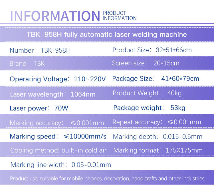 TBK 958H All-in-One MOPA Fiber Laser Machine | Back Glass Removal, Battery Welding & Color Engraving