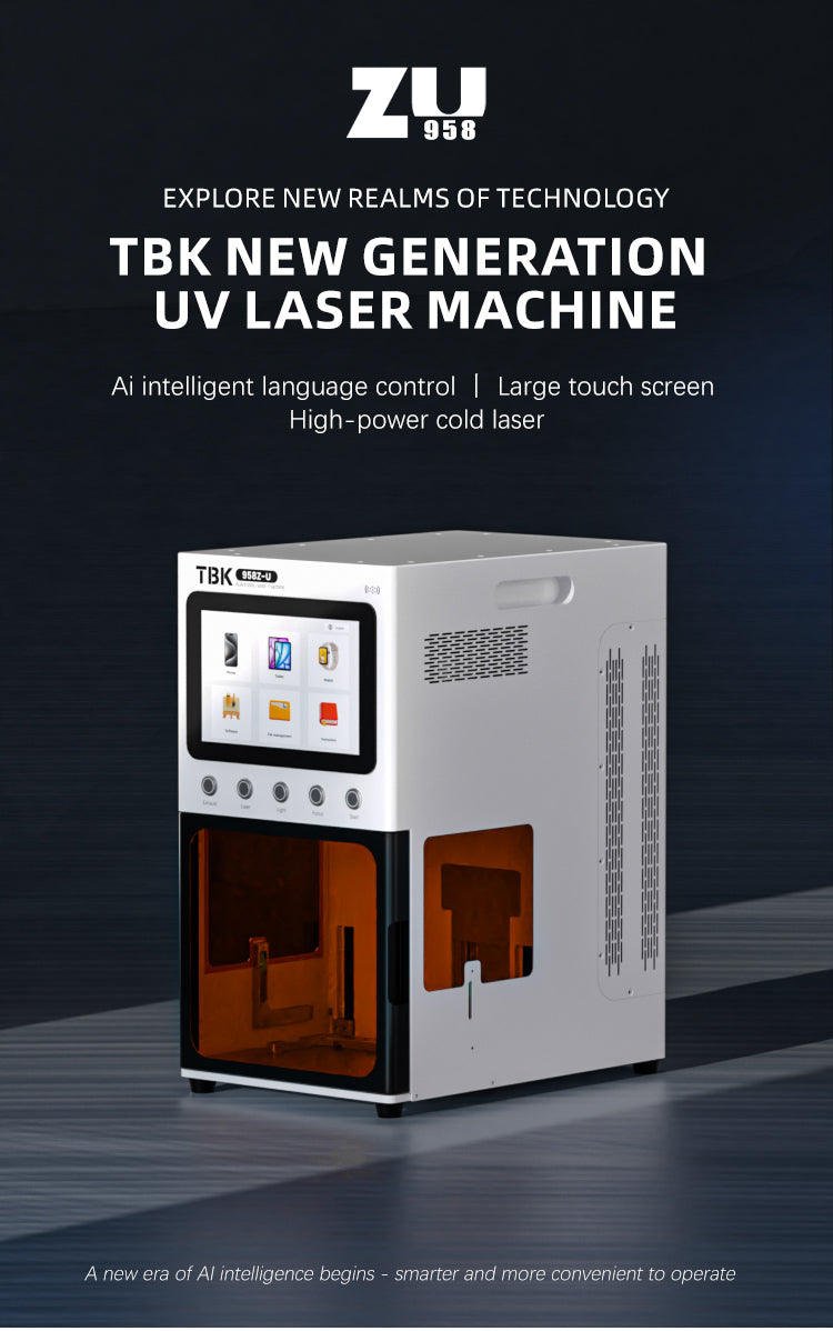 TBK 958ZU AI-Controlled UV Laser Machine | Standalone System for Back Glass, Screen Separation & Power IC Repair