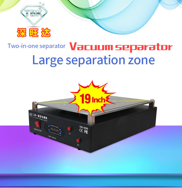 TBK-968D 19-Inch 2-in-1 LCD Screen Separator Machine for Tablet & Phone Repair