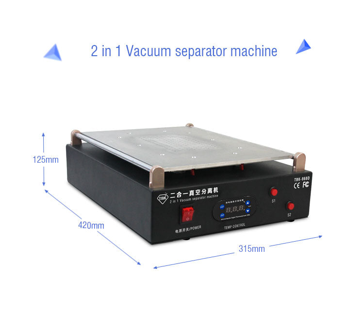TBK-968D 19-Inch 2-in-1 LCD Screen Separator Machine for Tablet & Phone Repair