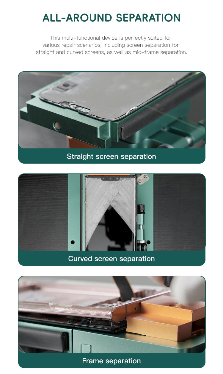 TBK-988A 360° Rotating LCD Screen Separator with Built-in Vacuum Pump & Glue Remover
