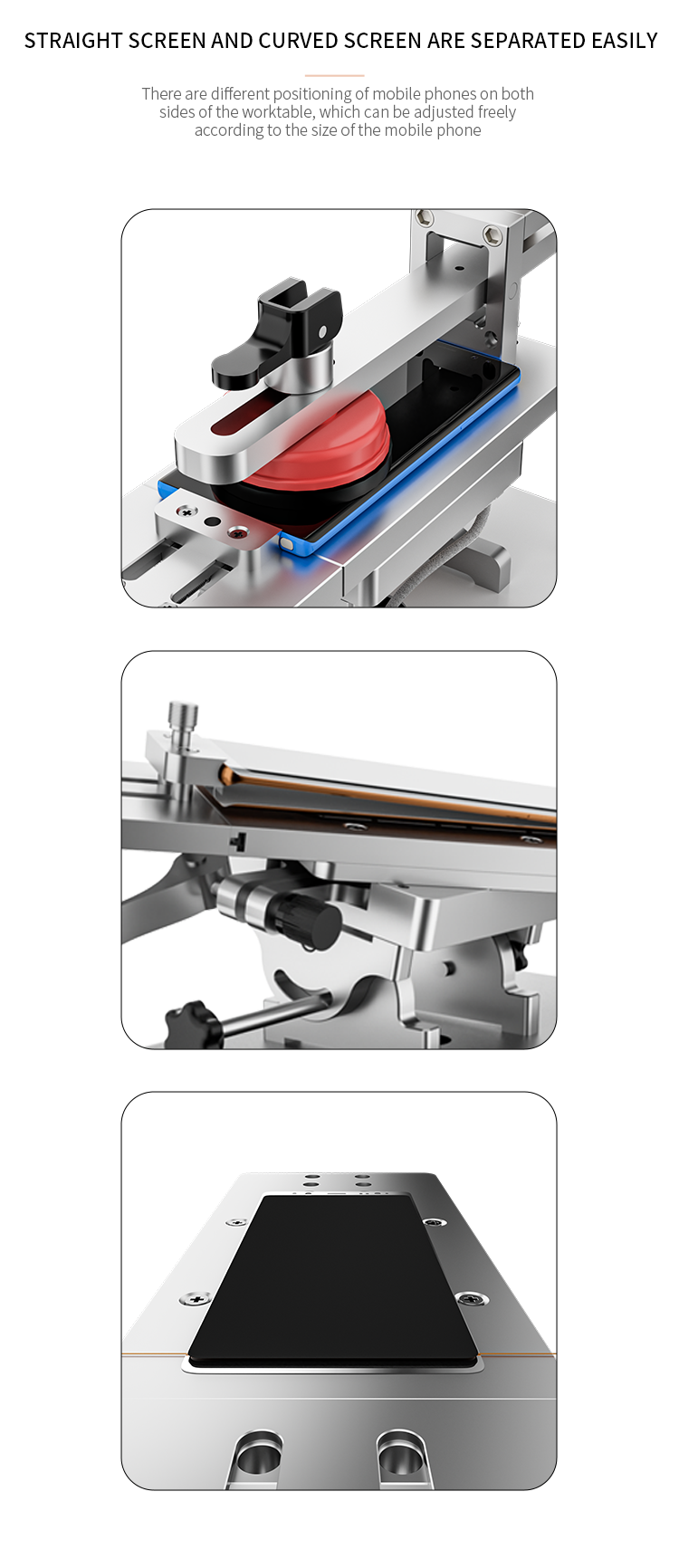 TBK-988C 360° Rotating & Tilting LCD Screen Separator with Dual Vacuum Pumps