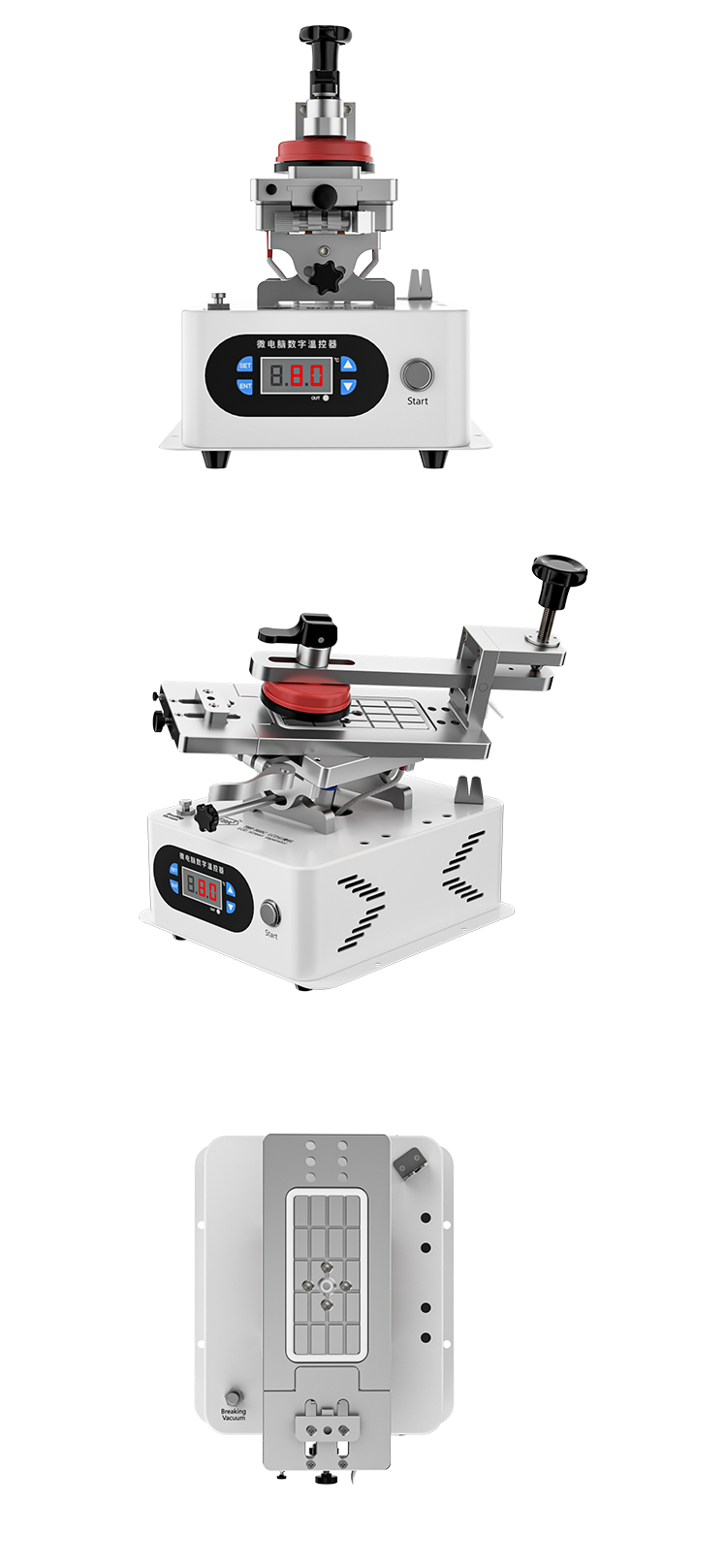 TBK-988C 360° Rotating & Tilting LCD Screen Separator with Dual Vacuum Pumps