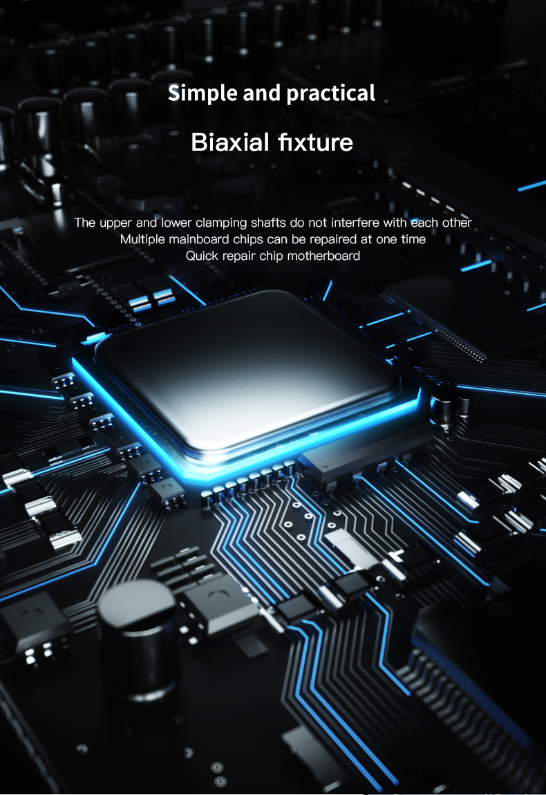 TBK K-18 Electric PCB Holder | Dual-Axis Motorized Motherboard Fixture & IC Chip Clamp