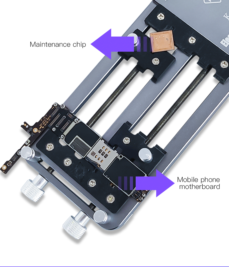 TBK K-18 Electric PCB Holder | Dual-Axis Motorized Motherboard Fixture & IC Chip Clamp