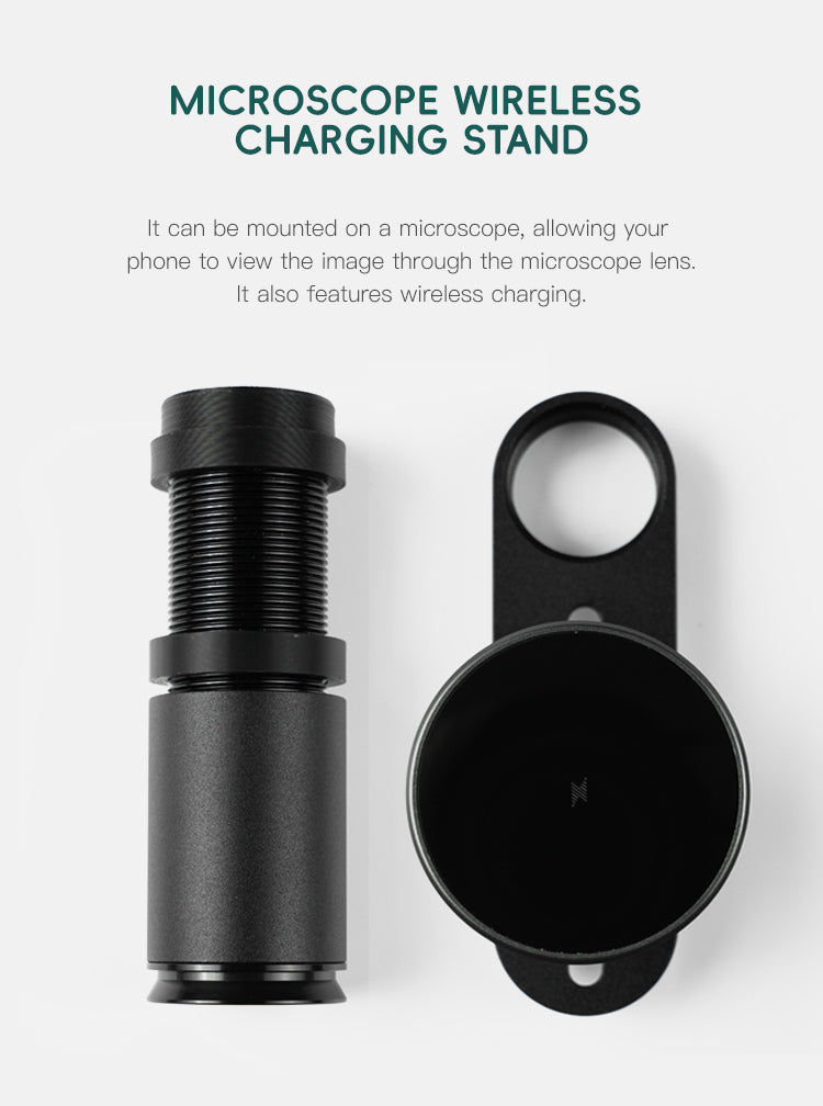 TBK Microscope Phone Adapter | Smartphone Camera Mount for Trinocular Microscopes | Magnetic Wireless Charging & Cooling