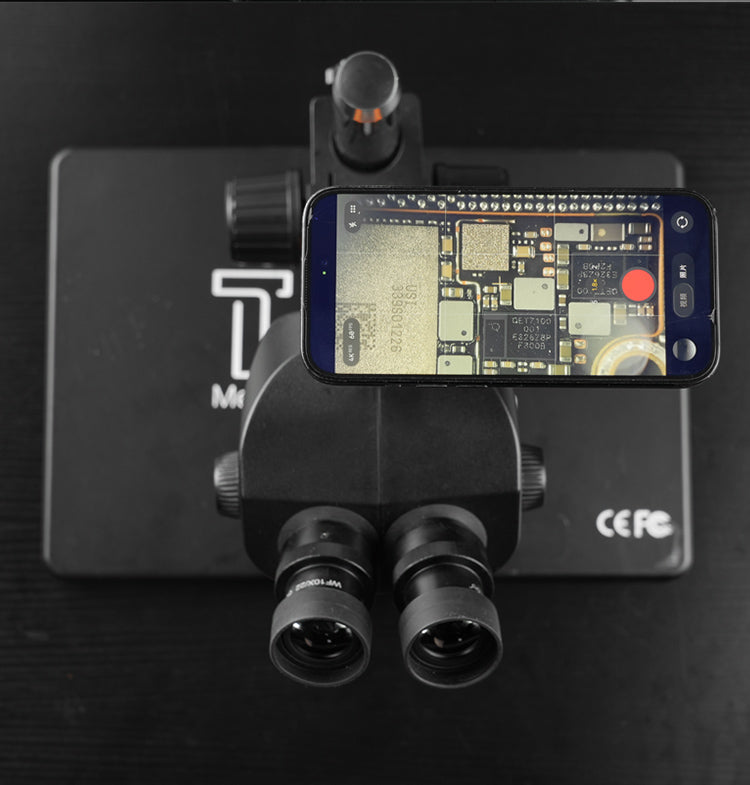 TBK Microscope Phone Adapter | Smartphone Camera Mount for Trinocular Microscopes | Magnetic Wireless Charging & Cooling